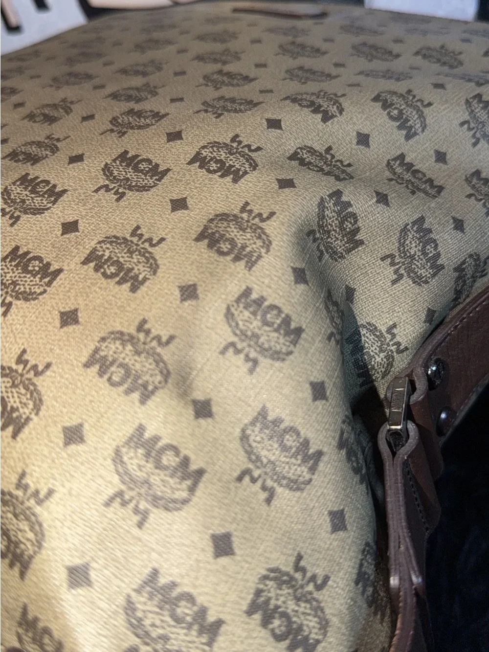 MCM Messanger Brown Logo Crossbody Bag